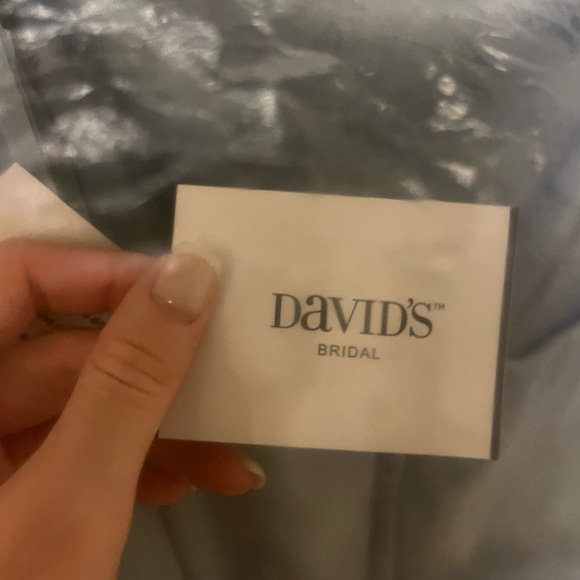 David’s Bridal SPAGHETTI STRAP CHIFFON BRIDES-
MAID DRESS WITH SLIT - Picture 7 of 7